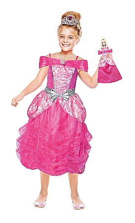 Costume Petrecere - Costum copii si rochita pentru papusa  BARBIE HEART PRINCES