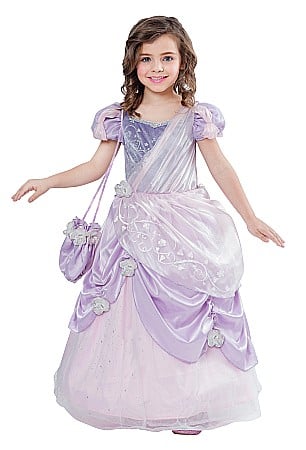 COSTUME FETE ROCHITE FUSTE - Set LILAC Flower Corolle 8-10 ani – Rochie + Poseta Asortata -999535