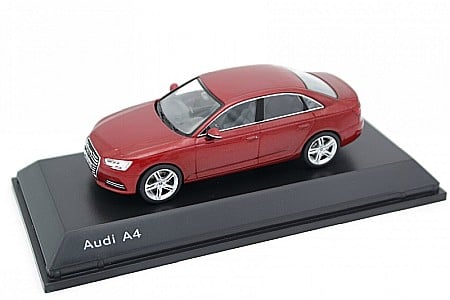 Masini de strada - Macheta auto Audi A4 rosu metalizat 2018, 1:43 Spark Dealer edition
