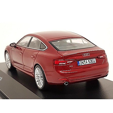 Macheta auto Audi A5 2017 Sportback rosu matador, 1:43 Spark Dealer edition [2]