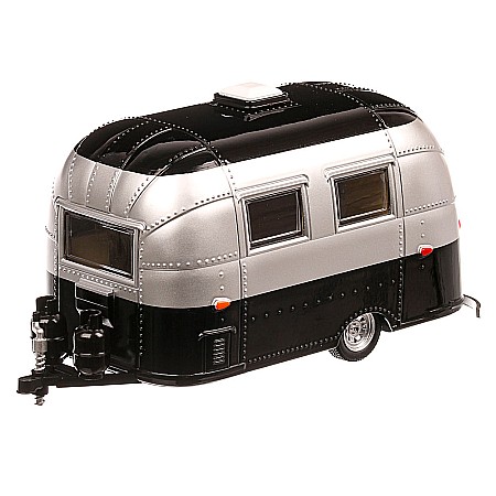 Masini de strada - Macheta Rulota Airstream Bambi Sport 1974, scara 1:24, argintiu cu negru, GreenLight