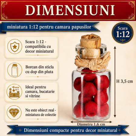 Borcan cu prune conservate, miniatura pentru casute de papusi, diorame si colectii [1]
