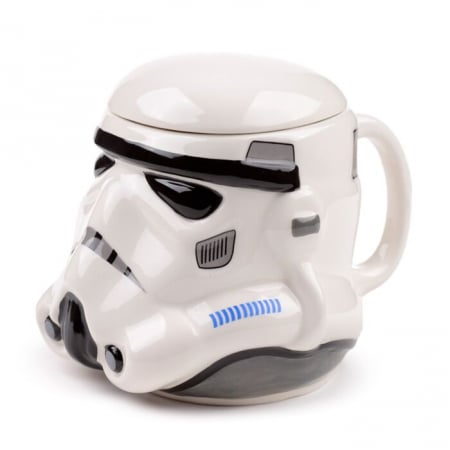 Cani 3D - Cană ceramică 3D cu capac – Stormtrooper Star Wars (originală)