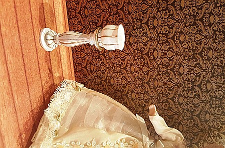 GRADINA - mobilier, decoratiuni si accesorii miniaturi papusi - Ghiveci cu picior - miniatura papusi