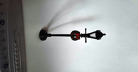 GRADINA - mobilier, decoratiuni si accesorii miniaturi papusi - Felinar pentru gradina din plastic DECOR CRACIUN - casute papusi