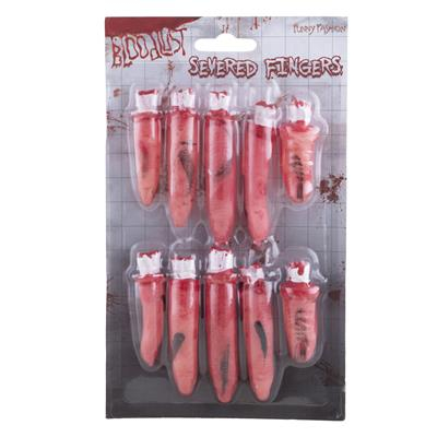 ARTICOLE DE MAKE-UP HALLOWEEN - Degete tăiate cu os – set de 10 – decor horror Halloween