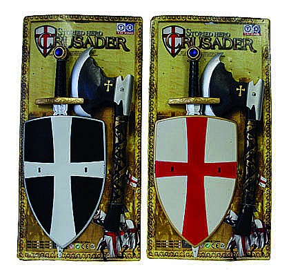 CAVALERI - ARME SI DECORATIUNI - Set arme cavaler cruciat- Cod 52276