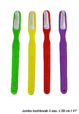 ACCESORII CARNAVAL - Periuta de dinti uriasa 28cm 4 culori - Cod 55062