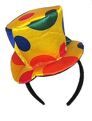 BENTITE PENTRU CAP SERBARI - Bentita petrecere palariuta de clovn - 55265