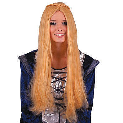 PERUCI PETRECERE CARNAVAL - Peruca petrecere blonda, par lung, lady Marian - Cod 57303