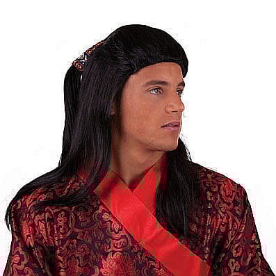PERUCI PETRECERE CARNAVAL - Peruca petrecere neagra chinez - Cod 57541