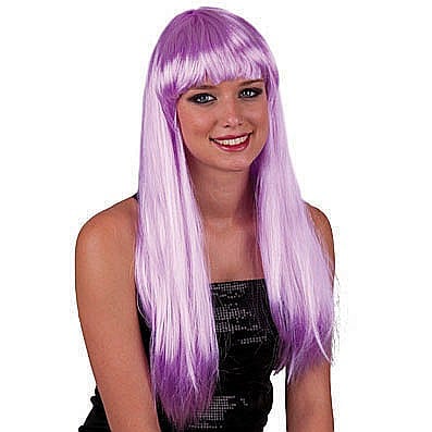 PERUCI PETRECERE CARNAVAL - Peruca petrecere par lung 'Pony', violet - Cod 57646