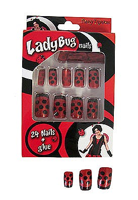 ARTICOLE MAKE-UP PETRECERE - Unghii petrecere BUBURUZA lipici inclus - Cod 58258