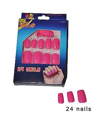 ARTICOLE MAKE-UP PETRECERE - Unghii petrecere  fluorescente lipici inclus - Cod 58303