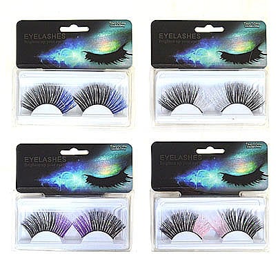 ARTICOLE MAKE-UP PETRECERE - Gene false petrecere glitter modele diferite cu lipici- 58313