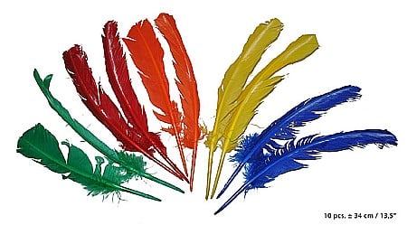 ARIPI SI ARTICOLE DIN PENE/TULLE - Pene colorate indian - Cod 60169