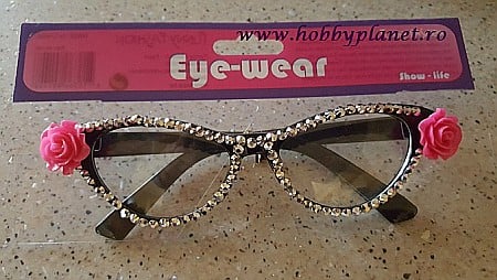 Ochelari party cu strasuri si trandafiri – vibe fun & glam [3]