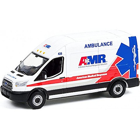 Masini de strada - Macheta Ford Transit Ambulanta AMR 2019, Route Runners – Seria 3, scara 1:64 Greenlight