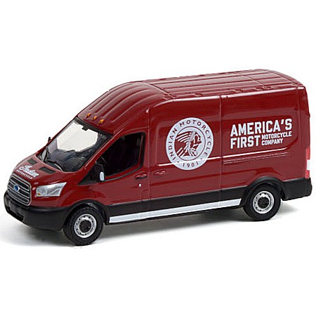 Masini de strada - Macheta Ford Transit Indian Motorcycle 2015, Route Runners – Seria 3, scara 1:64 Greenlight
