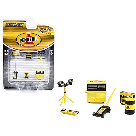 Masini de strada - Accesorii diorama 1:64, Pennzoil Shop Tool seria 5, Greenlight 16140A