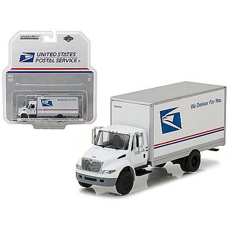 Macheta camion International Durastar Box Truck USPS, Truck Series 9, scara 1:64 Greenlight – 33090B [1]