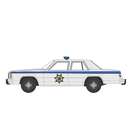 Macheta Ford LTD Crown Victoria Police, Terminator 2: Judgment Day - Greenlight 44920D, scara 1:64 [2]