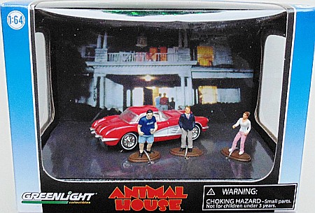 Mini Diorame - Diorama Animal House Chevy Corvette 1959, 1:64, Greenlight