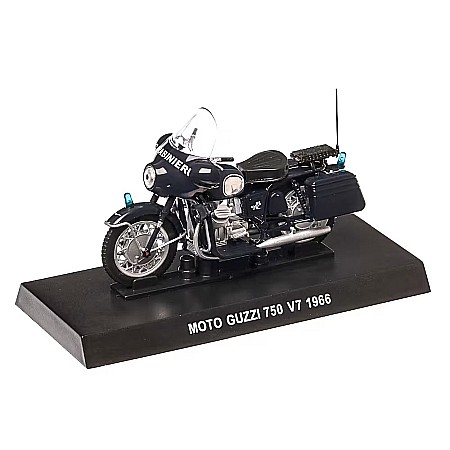 Vehicule Interventie - Macheta motocicleta Guzzi 750 V7 carabinieri albastra 1966, scara 1:24, Atlas