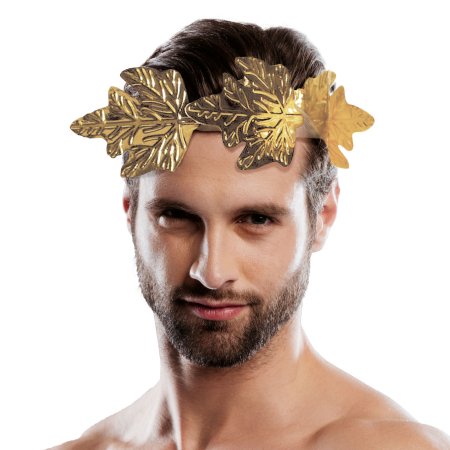Bentita romana cu lauri aurii metalizati – accesoriu costum - cod 60086 [2]
