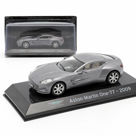 MACHETE AUTO SCARA 1:43 - Machetă Aston Martin One-77, 2009, 1:43, Atlas, gri argintiu metalizat