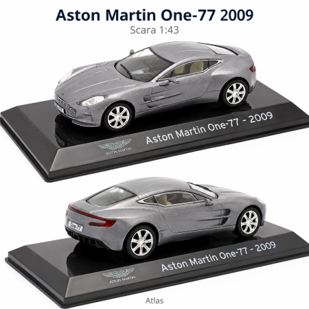Machetă Aston Martin One-77, 2009, 1:43, Atlas, gri argintiu metalizat [4]