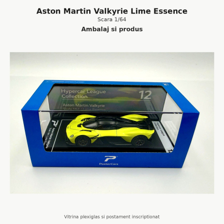 Macheta Aston Martin Valkyrie Lime Essence, scara 1:64, Kinsmart, Hypercar League Collection [1]