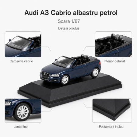 Macheta Audi A3 Cabriolet scara 1:87 - Audi Colection-Dealer Modells [3]