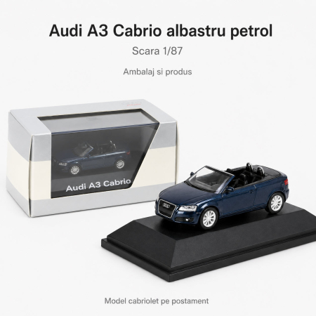 MACHETE AUTO SCARA 1:87 - Macheta Audi A3 Cabriolet scara 1:87 - Audi Colection-Dealer Modells