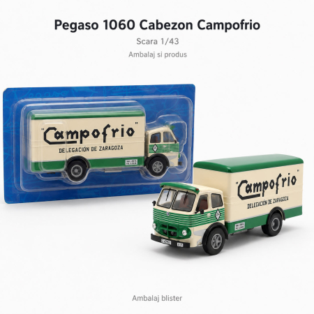 Macheta auto camion Pegaso 1060 Cabezon Campofrio Delegacion Zaragoza 1964, crem cu verde, scara 1:43, Atlas [1]