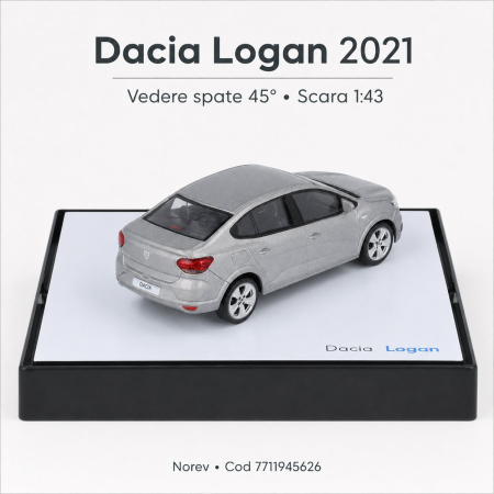 Macheta auto Dacia Logan 2021 Moonstone Grey, 1:43, Norev, cod 7711945626 [5]