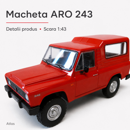 Macheta auto de colectie ARO 243 rosie, scara 1:43, Atlas [2]