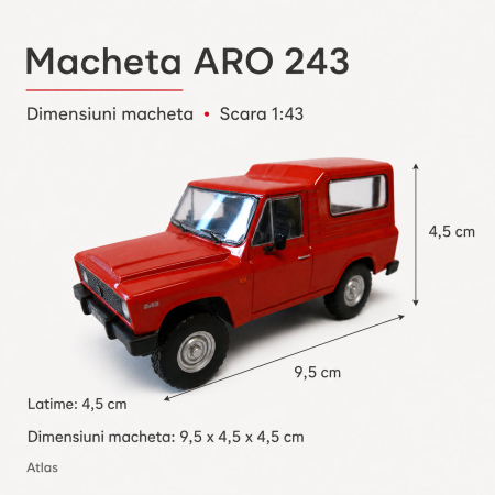 Macheta auto de colectie ARO 243 rosie, scara 1:43, Atlas [3]