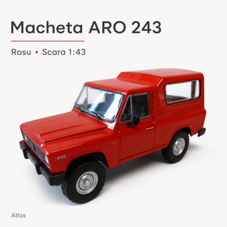 Machete Auto Romanesti 1:43 - Macheta auto de colectie ARO 243 rosie, scara 1:43, Atlas