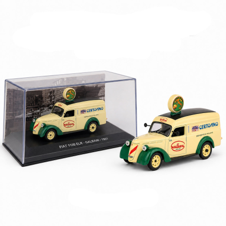 MACHETE CAMIOANE / CAP TRACTOR - Macheta auto Fiat 1100 ELR Galbani 1951, scara 1:43