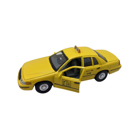 MACHETE AUTO - Macheta auto Ford Crown Victoria Taxi New York 1:38, galben, cu mecanism pullback