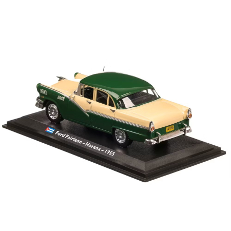 Macheta Auto Ford Fairlane Taxi Havana 1956 – Crem cu Verde, Scara 1:43 [1]
