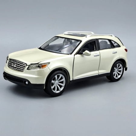Masini de strada - Macheta auto Infiniti FX45 2008 alb sidefiu 1:24 Maisto