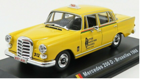 MACHETE AUTO - Macheta Auto Mercedes 200 D Taxi Bruxelles 1966 – Scara 1:43