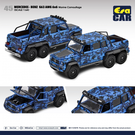 MACHETE AUTO - Macheta auto Mercedes Benz G63 Amg 6×6 Camuflaj Albastru 1:64 Era Car