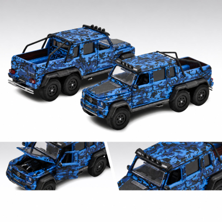 Macheta auto Mercedes Benz G63 Amg 6×6 Camuflaj Albastru 1:64 Era Car [0]