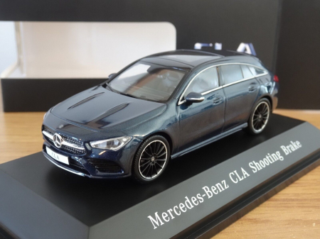 Masini de strada - Macheta auto Mercedes CLA Shooting Brake X118 2019, culoare denim blue, scara 1:43