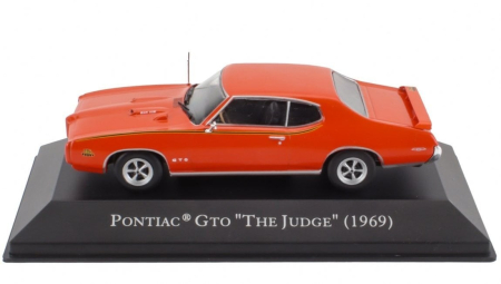 Macheta auto Pontiac GTO The Judge Coupe 1969, rosu, scara 1:43, cu vitrina [2]