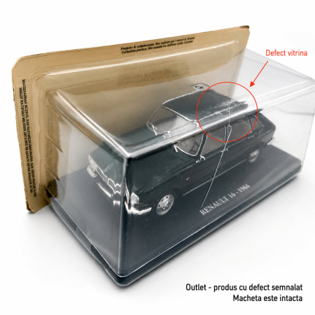 Macheta Auto Renault 16 1966 Negru – Scara 1:24,  (Vitrina Plexiglas Crapata) Outlet [5]