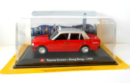 Macheta Auto Toyota Crown Hong Kong Taxi 1995 rosu, scara 1:43 [3]